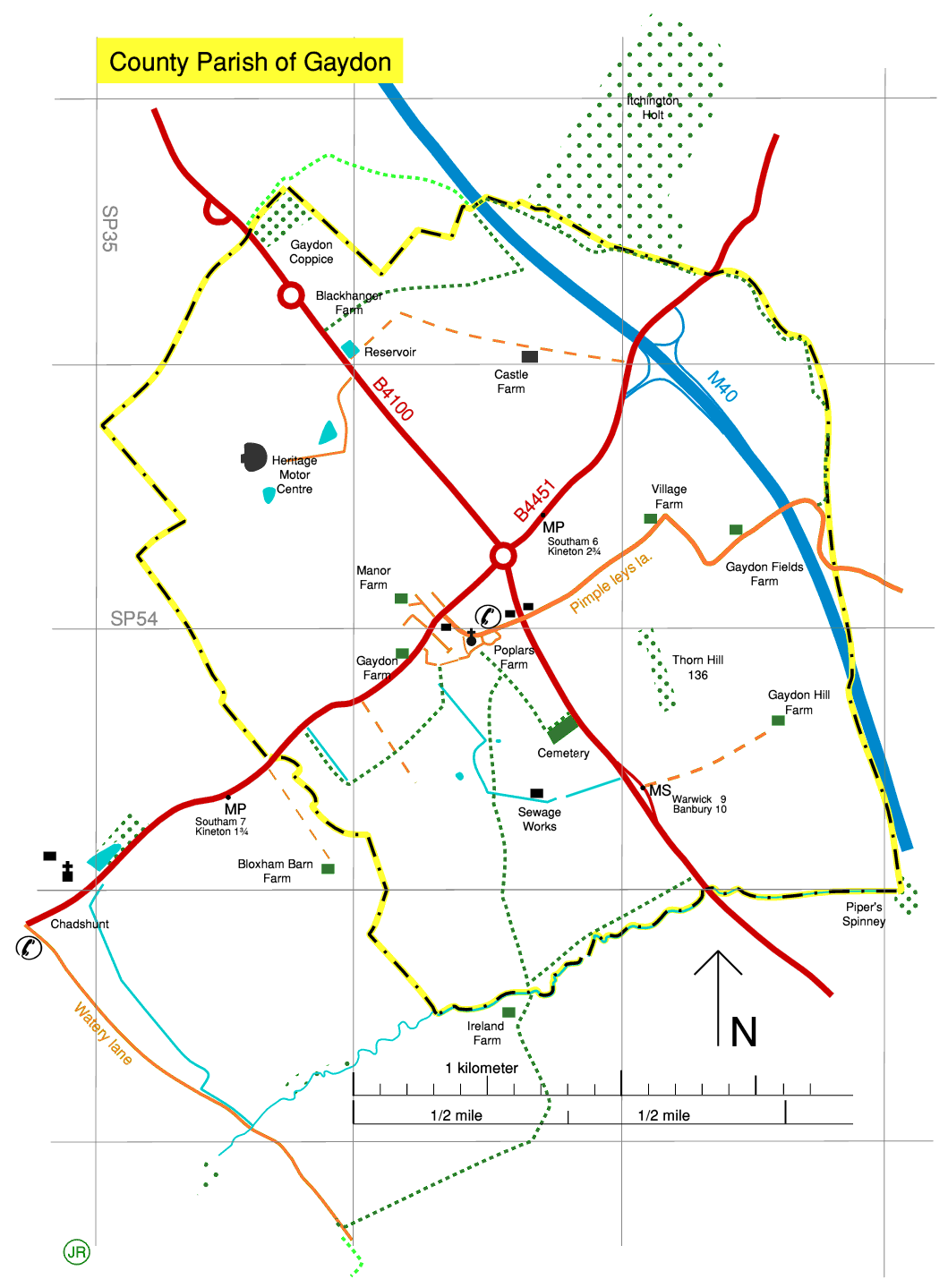 Gaydon Map