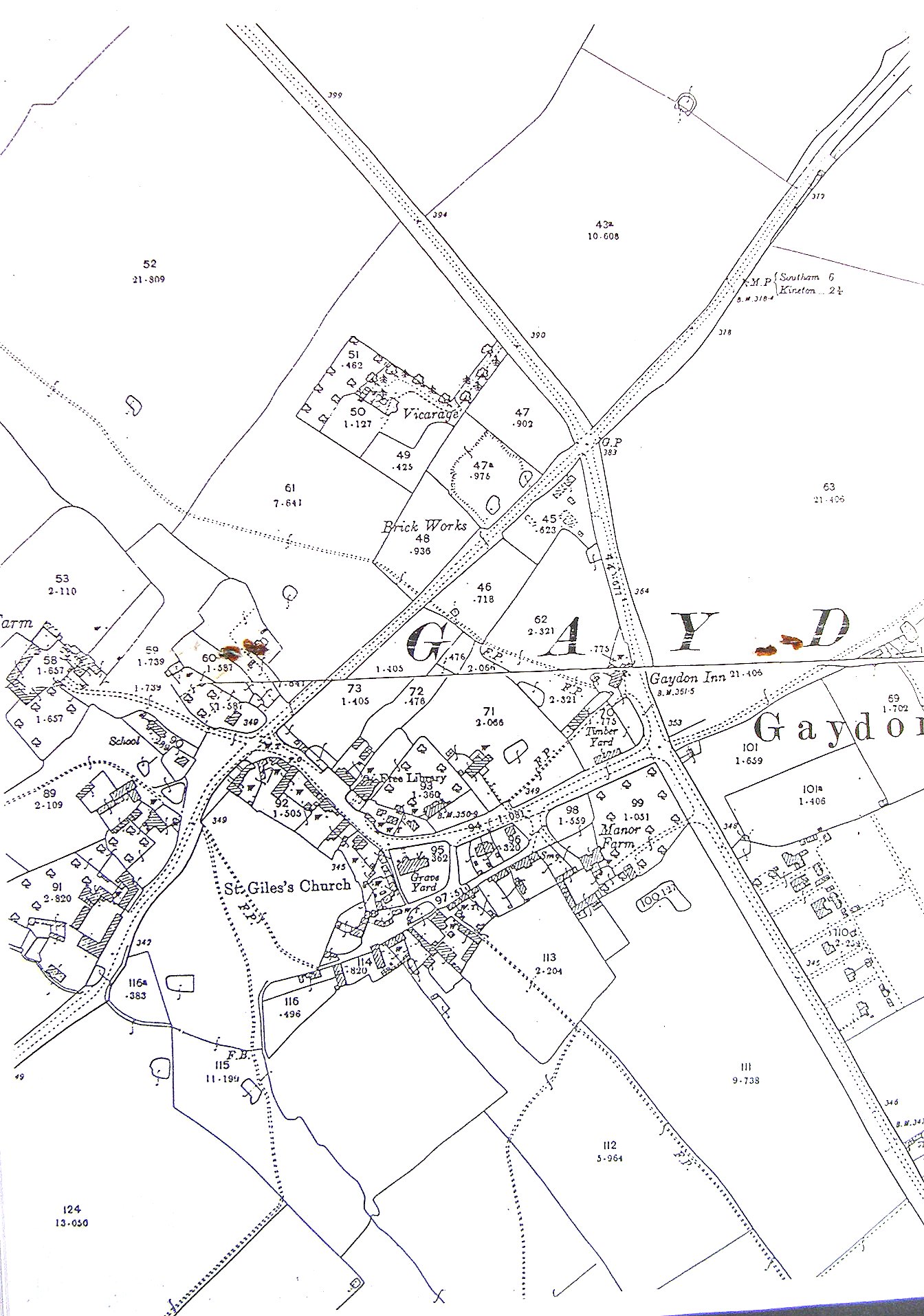 Gaydon Map