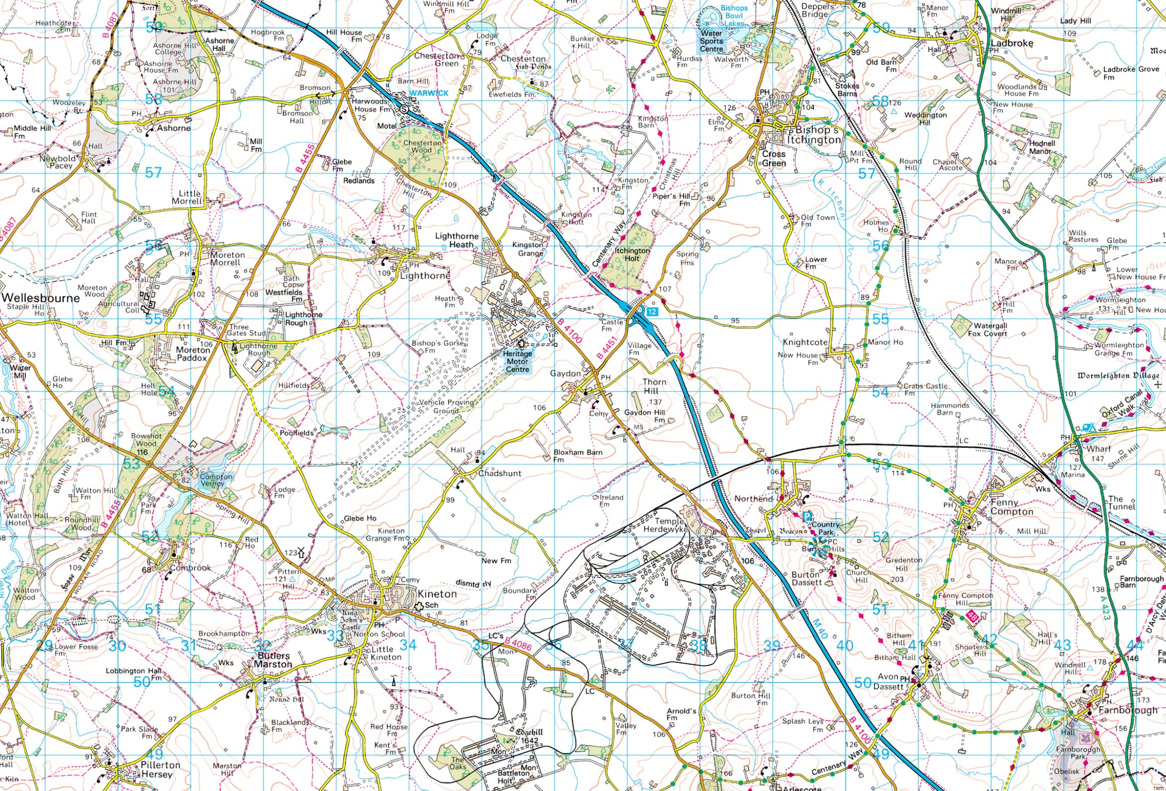 Gaydon Map